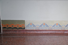 The main building. The uncovered Henry van de Velde’s ornaments in a side corridor on the ground floor.